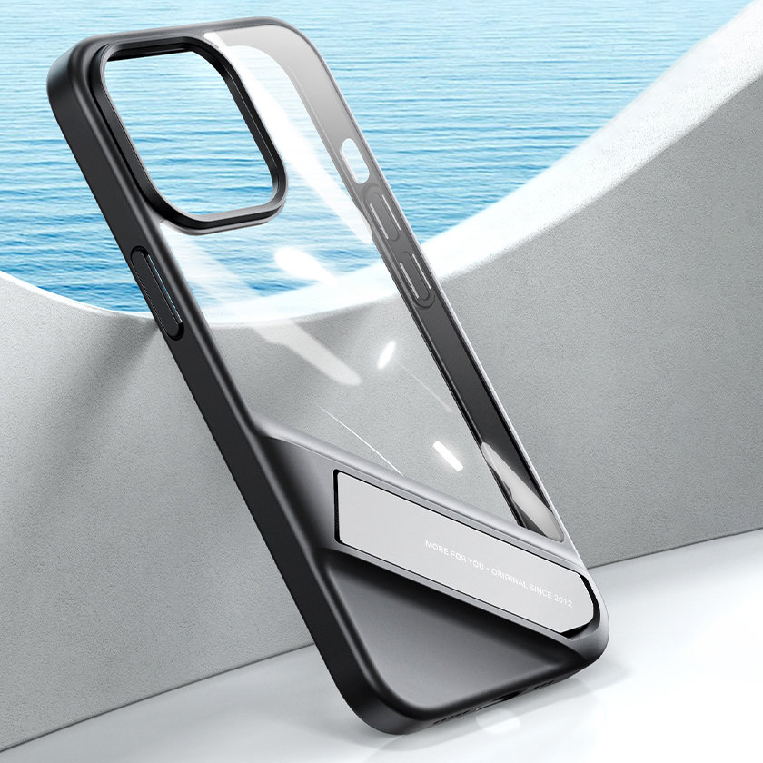 Ugreen Fusion Kickstand Case iPhone 13 Pro Hard Cover med geleramme og stander sort (90153)