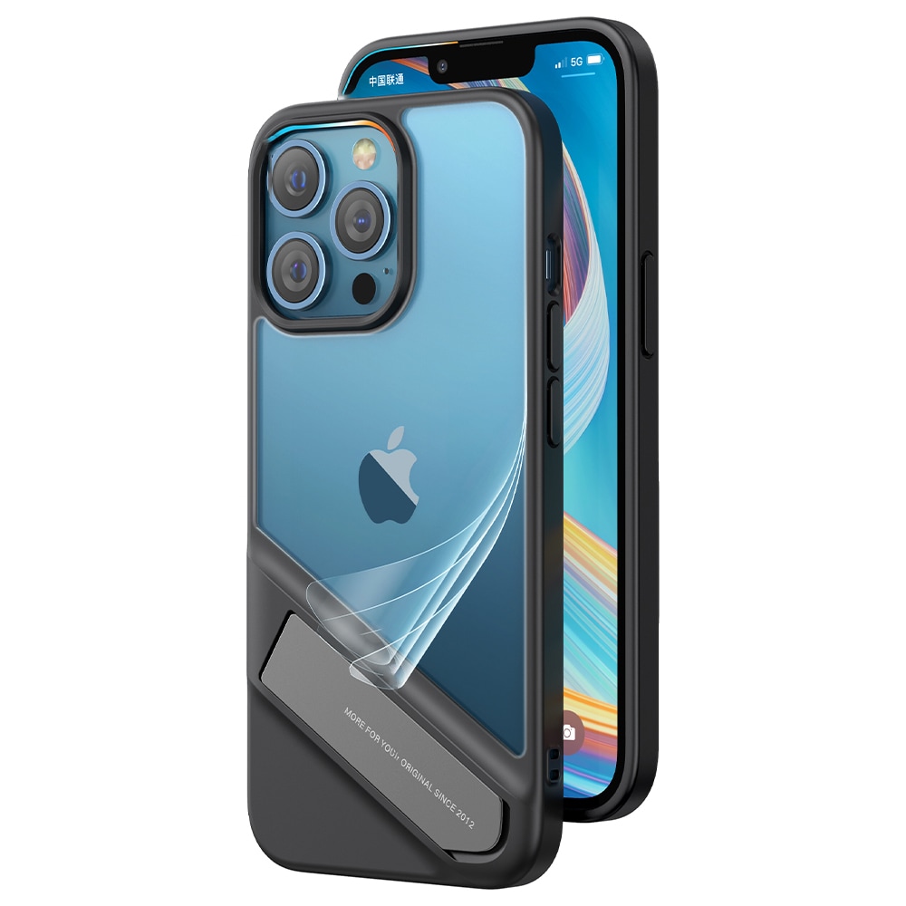 Ugreen Fusion Kickstand Case iPhone 13 Pro Hard Cover med geleramme og stander sort (90153)