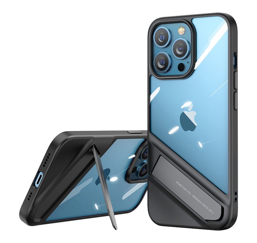 Ugreen Fusion Kickstand Case iPhone 13 Pro Hard Cover med geleramme og stander sort (90153)