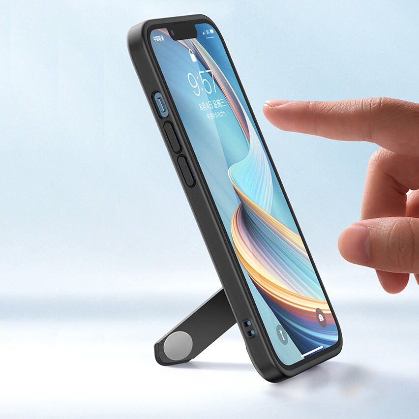 Ugreen Fusion Kickstand Case iPhone 13 Pro Hard Cover med geleramme og stander sort (90153)