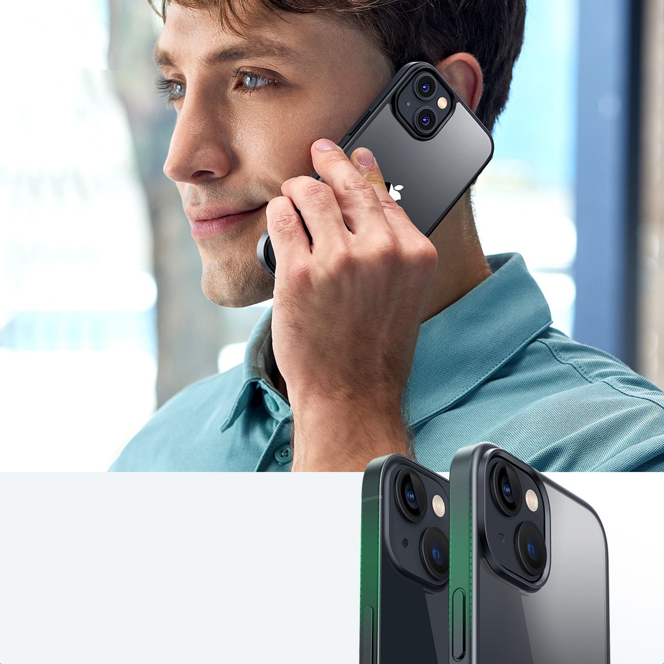 Ugreen LP634 Kickstand Hard Cover med geleramme og stativ til iPhone 14 Plus (90925)