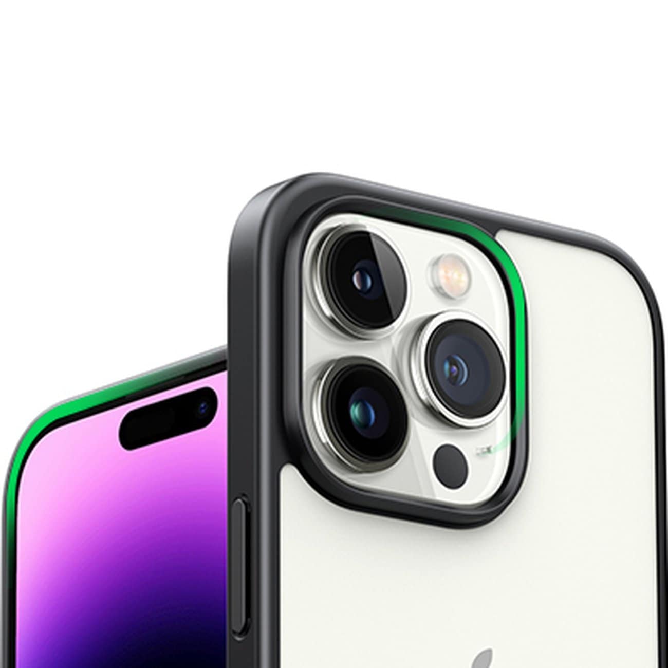 Ugreen LP635 Kickstand Hard Cover med geleramme til iPhone 14 Pro - Sort (90926)