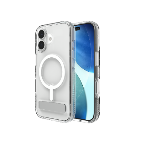 ZAGG Crystal Palace Snap KS MagSafe-etui med stander til iPhone 17 - Klar