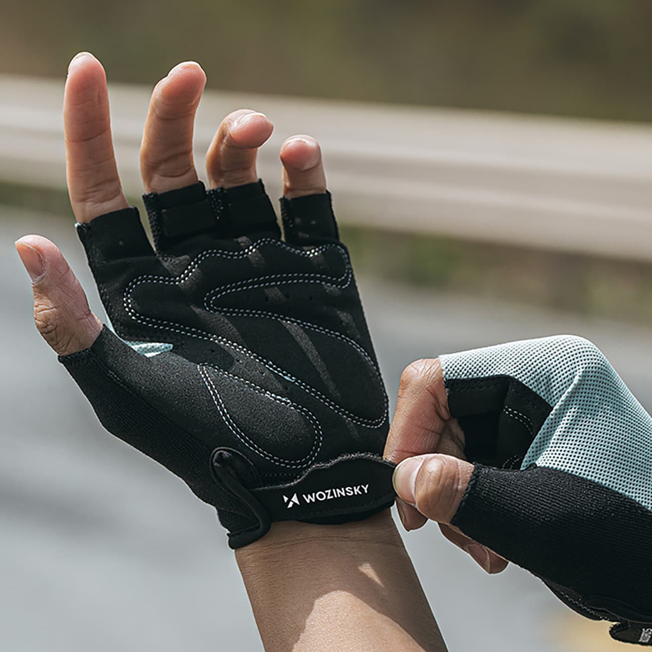 Wozinsky WRR-02L Cykelhandsker størrelse L - grå
