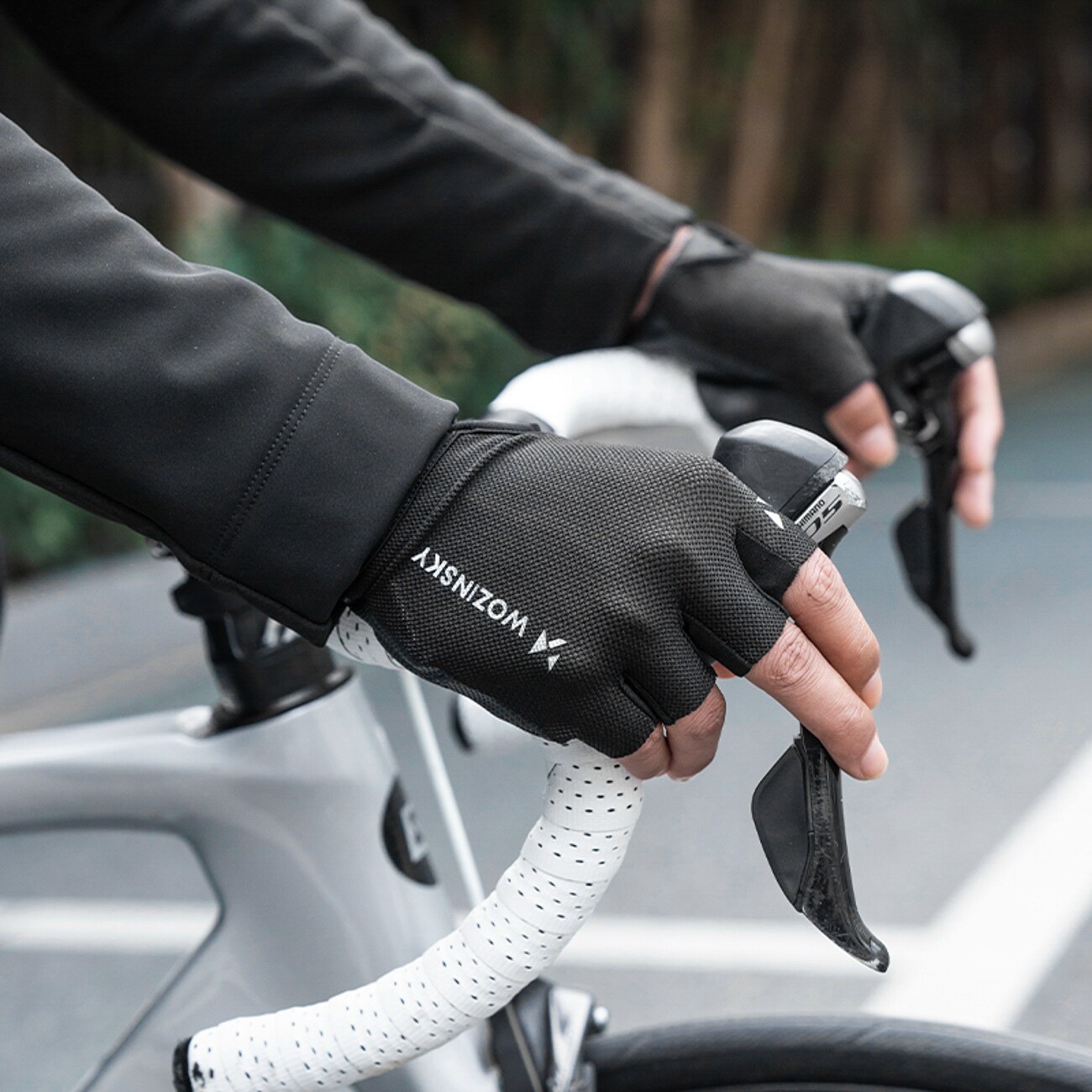 Wozinsky WRR-01L cykelhandsker størrelse L - sort