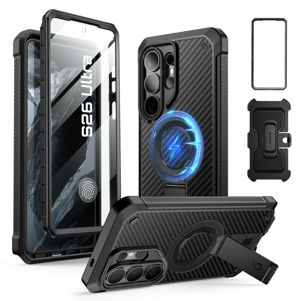 Supcase Unicorn Beetle Pro Mag MagSafe 2-sæt etui til Samsung Galaxy S26 Ultra - Sort