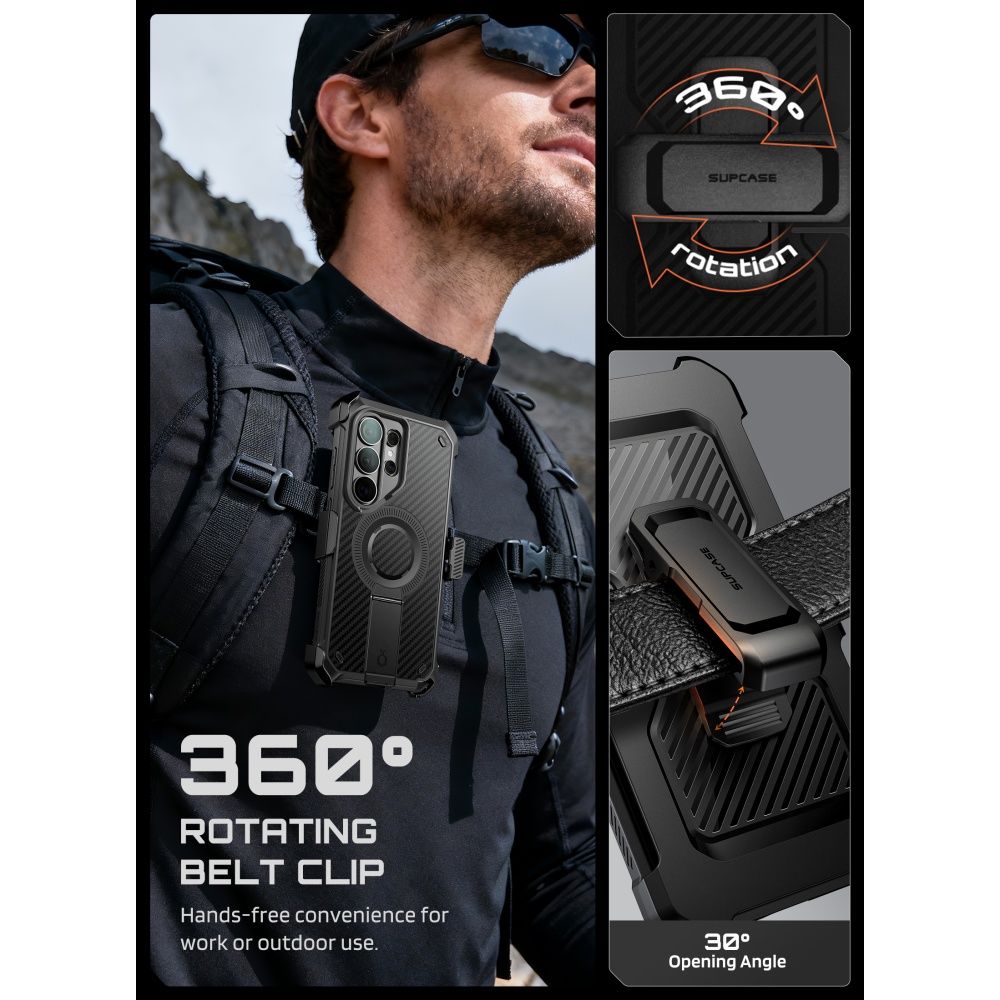 Supcase Unicorn Beetle Pro Mag MagSafe 2-sæt etui til Samsung Galaxy S26 Ultra - Sort