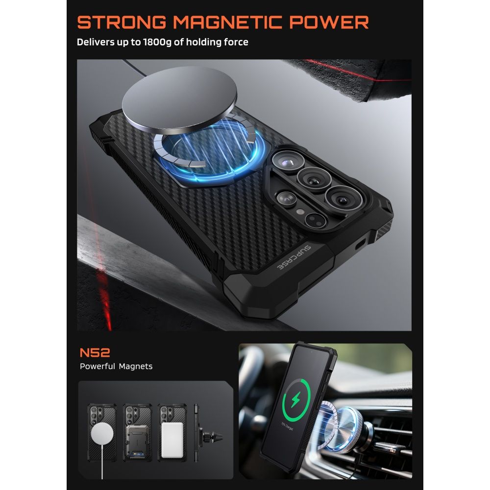 Supcase UB Grip Mag MagSafe-etui til Samsung Galaxy S26 Ultra - Sort
