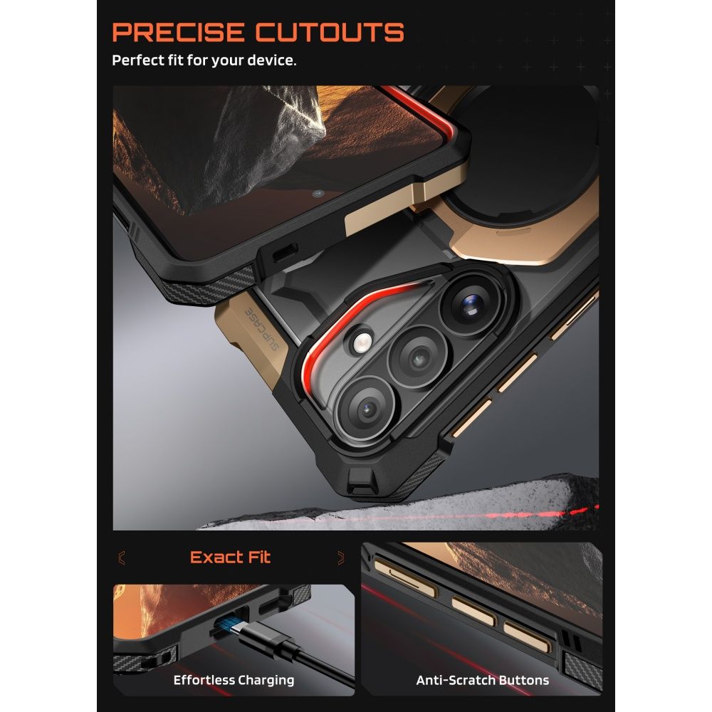 Supcase UB Grip Mag MagSafe-etui til Samsung Galaxy S26 - Sort og brun