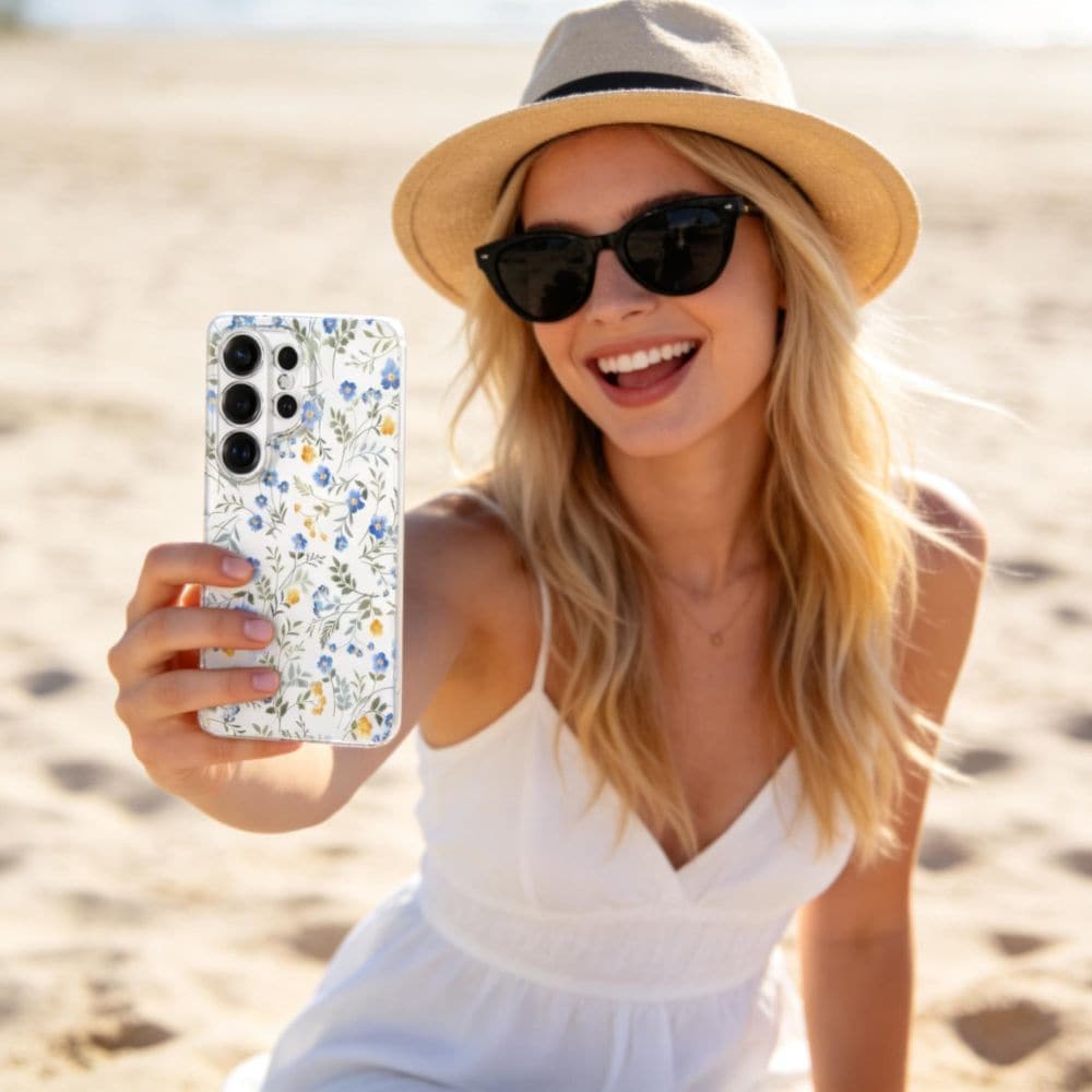 Tech-Protect FlexAir-etui til Samsung Galaxy S26 Ultra - farverige blomster