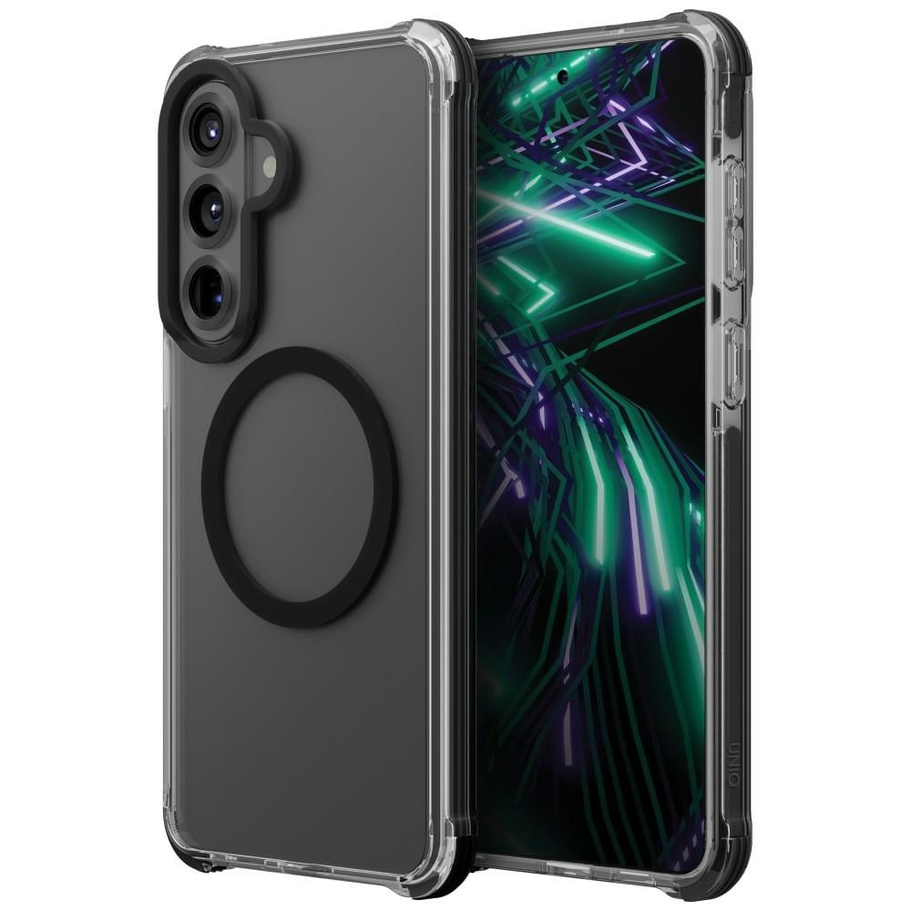 Uniq Combat-etui til Samsung Galaxy S26+ Magclick-opladning - Sort