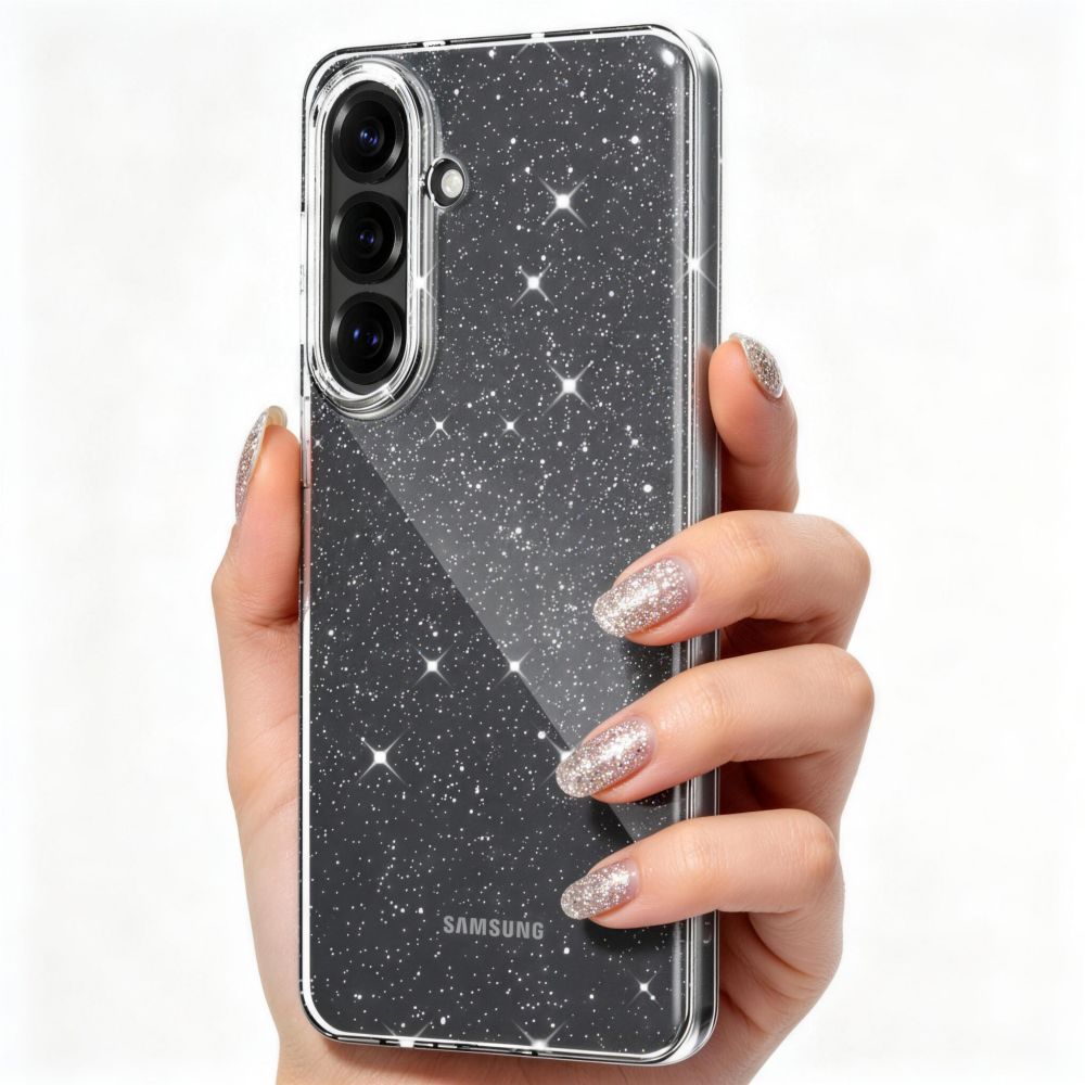 Tech-Protect FlexAir-etui til Samsung Galaxy S26 - Klar og glitter