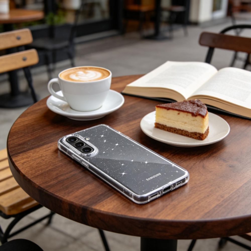 Tech-Protect FlexAir-etui til Samsung Galaxy S26 Ultra - Klar og glitter