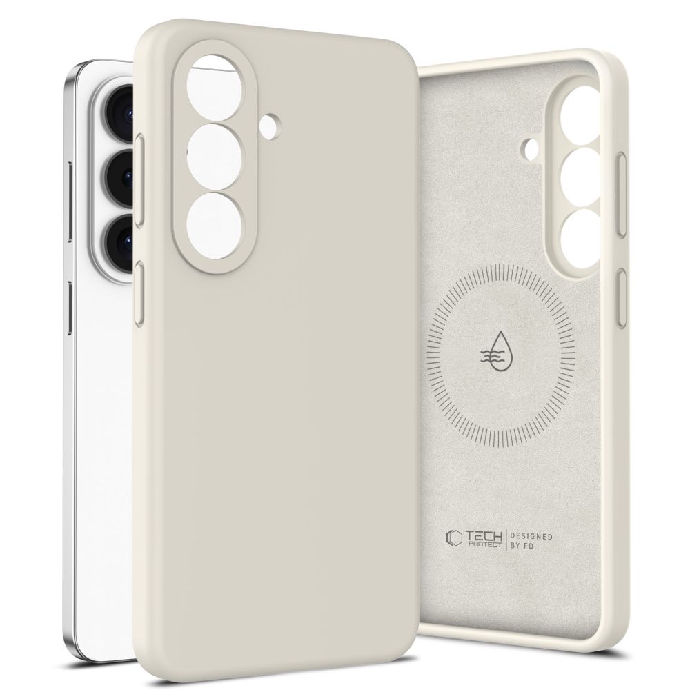 Tech-Protect MagSafe-etui i silikone til Samsung Galaxy S26+ - Beige