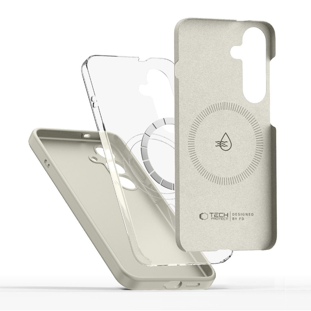 Tech-Protect MagSafe-etui i silikone til Samsung Galaxy S26+ - Beige
