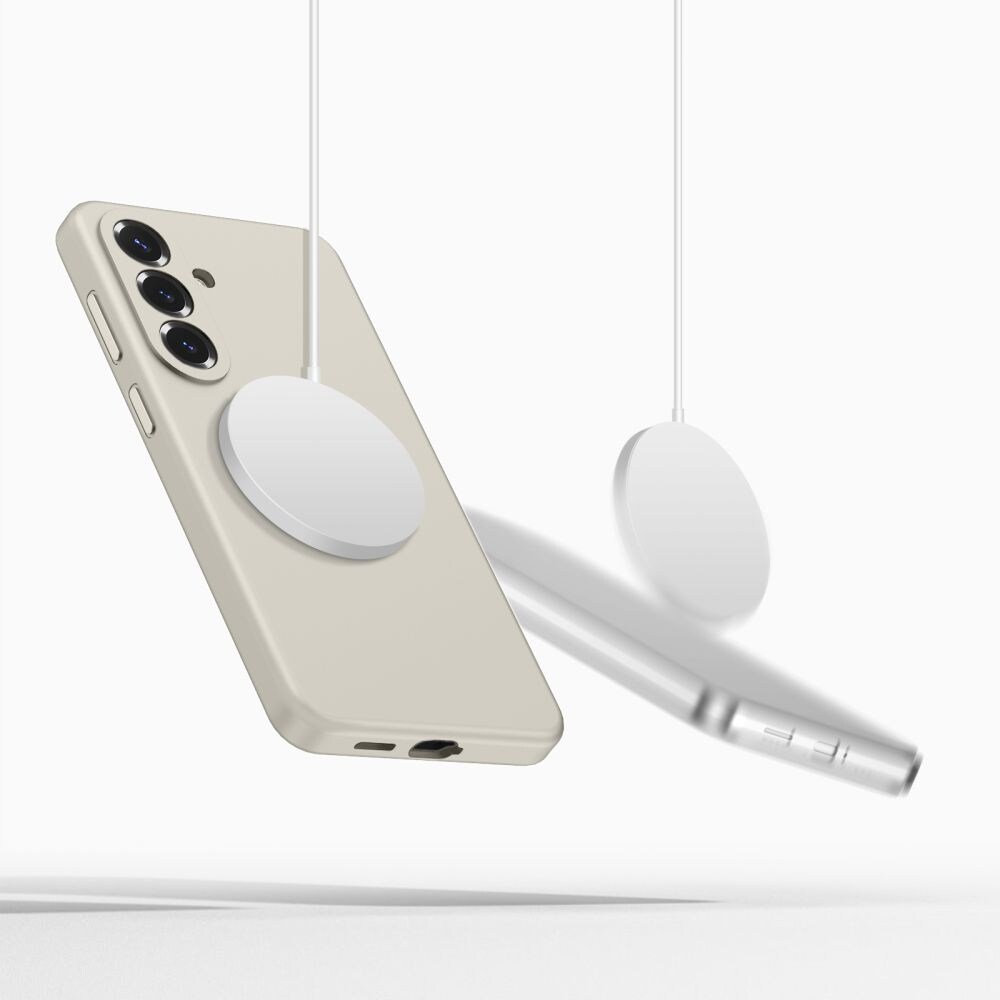 Tech-Protect MagSafe-etui i silikone til Samsung Galaxy S26+ - Beige