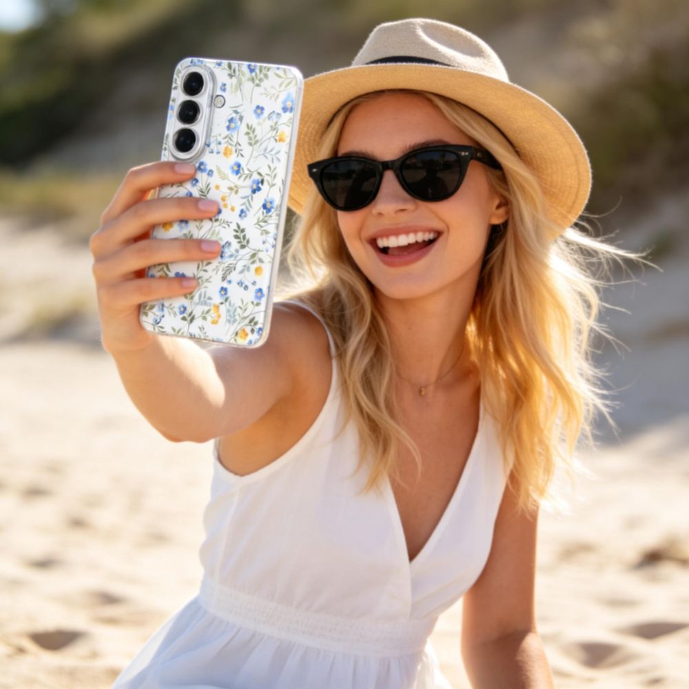 Tech-Protect FlexAir-etui til Samsung Galaxy S26 - farverige blomster
