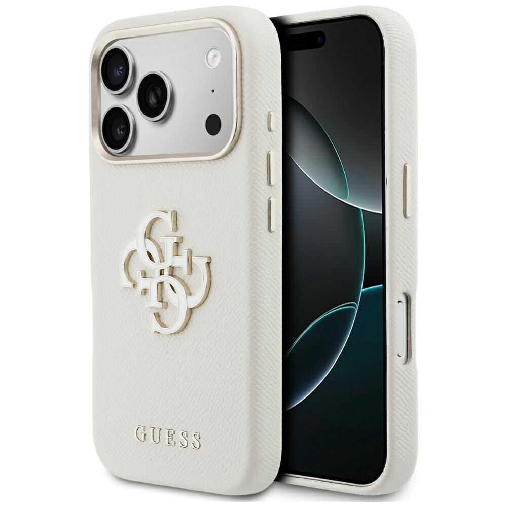Guess FW Resin Logo Case til iPhone 17 Pro - Beige
