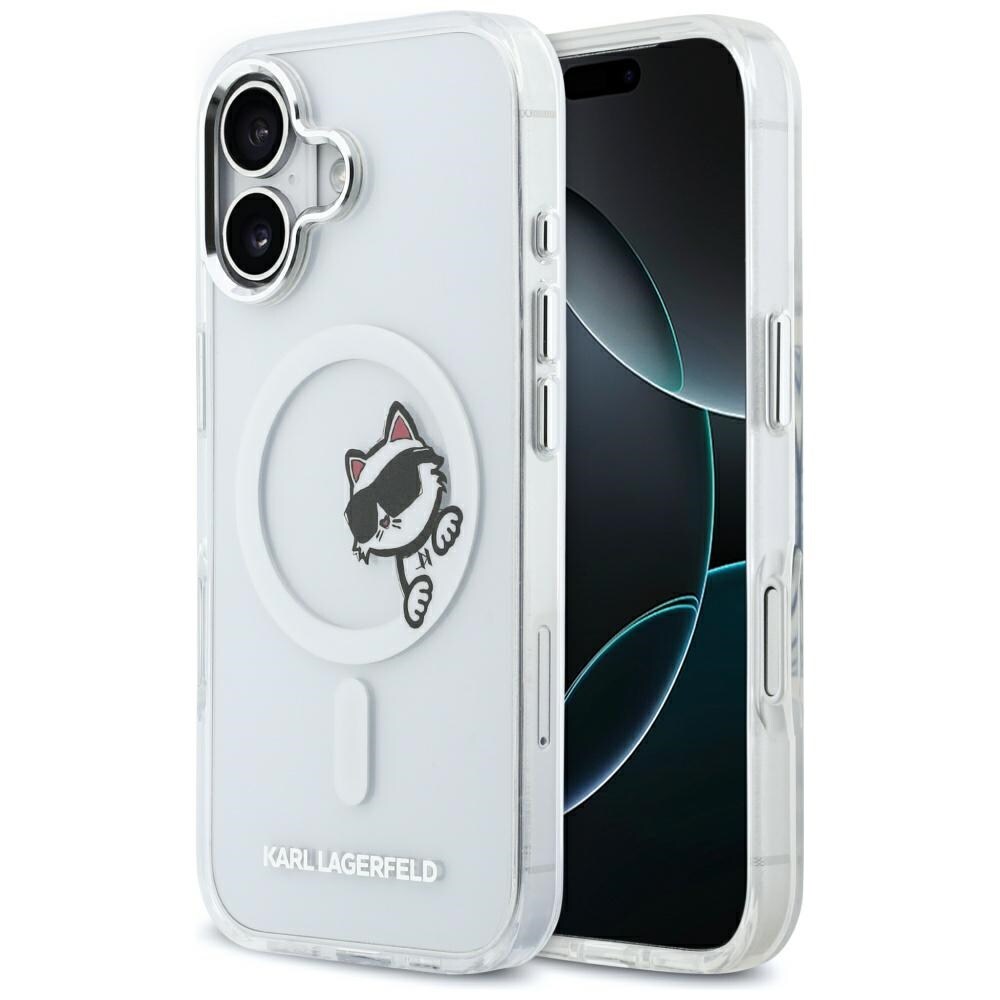 Karl Lagerfeld IML Peekaboo MagSafe iPhone 17 taske - gennemsigtig