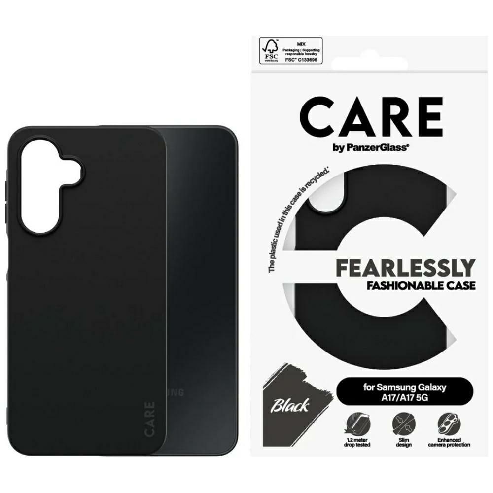 CARE by PanzerGlass Fearlessly Fashionable Etui til Samsung Galaxy M17 5G / A17 / A17 5G - Sort