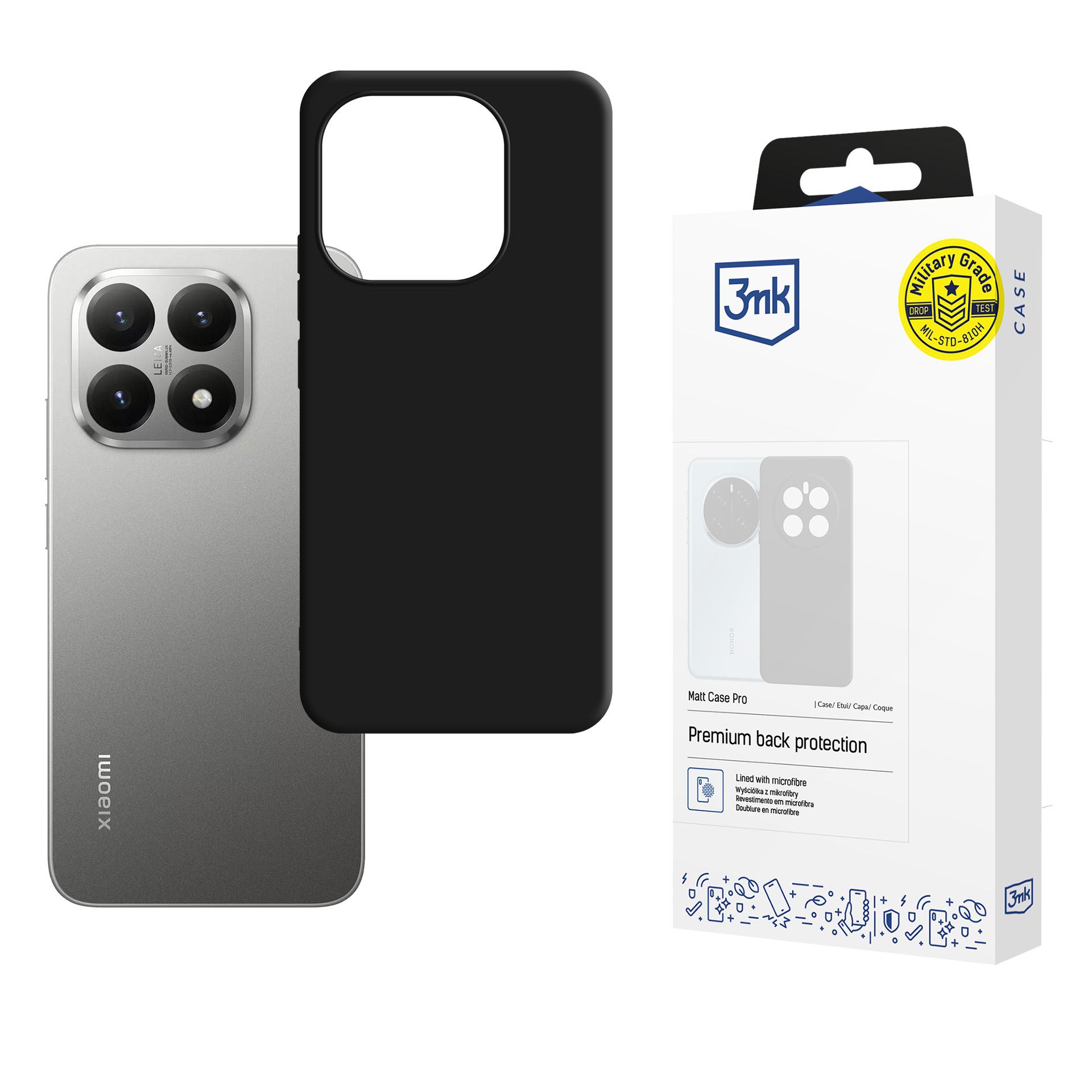 3mk Matt Case Pro-etui til Xiaomi 15T 5G - sort