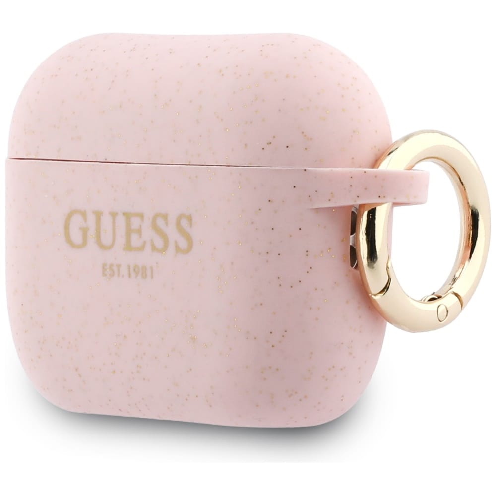 Guess Glitterring-etui i silikone til AirPods Pro 3 - Pink