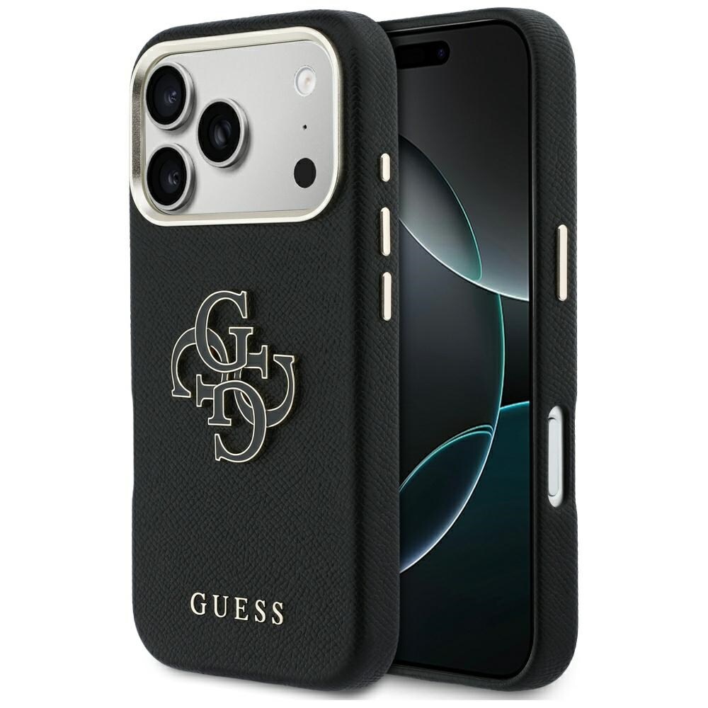 Guess FW Resin Logo Case til iPhone 17 Pro - Sort