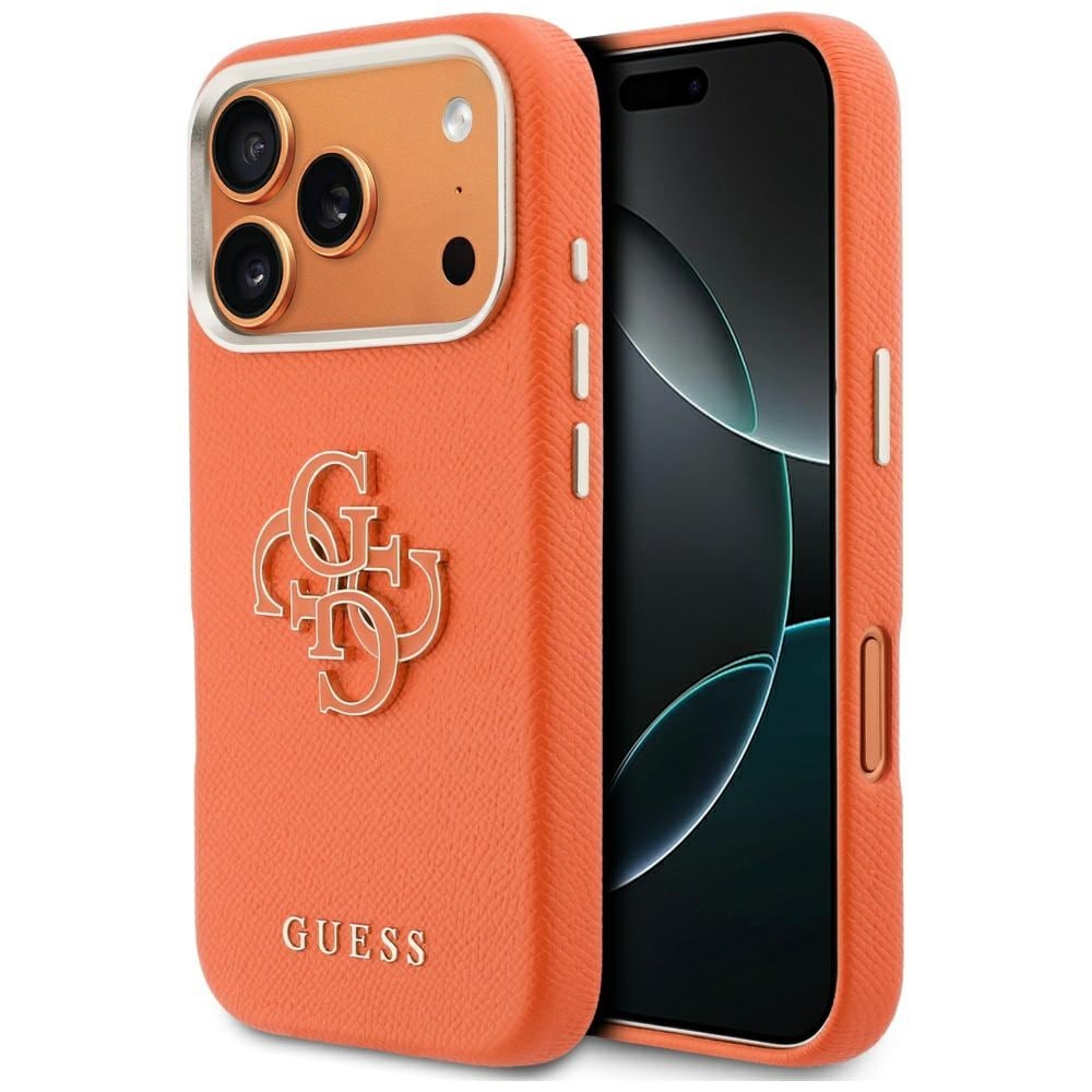 Guess FW Resin Logo-taske til iPhone 17 Pro - orange