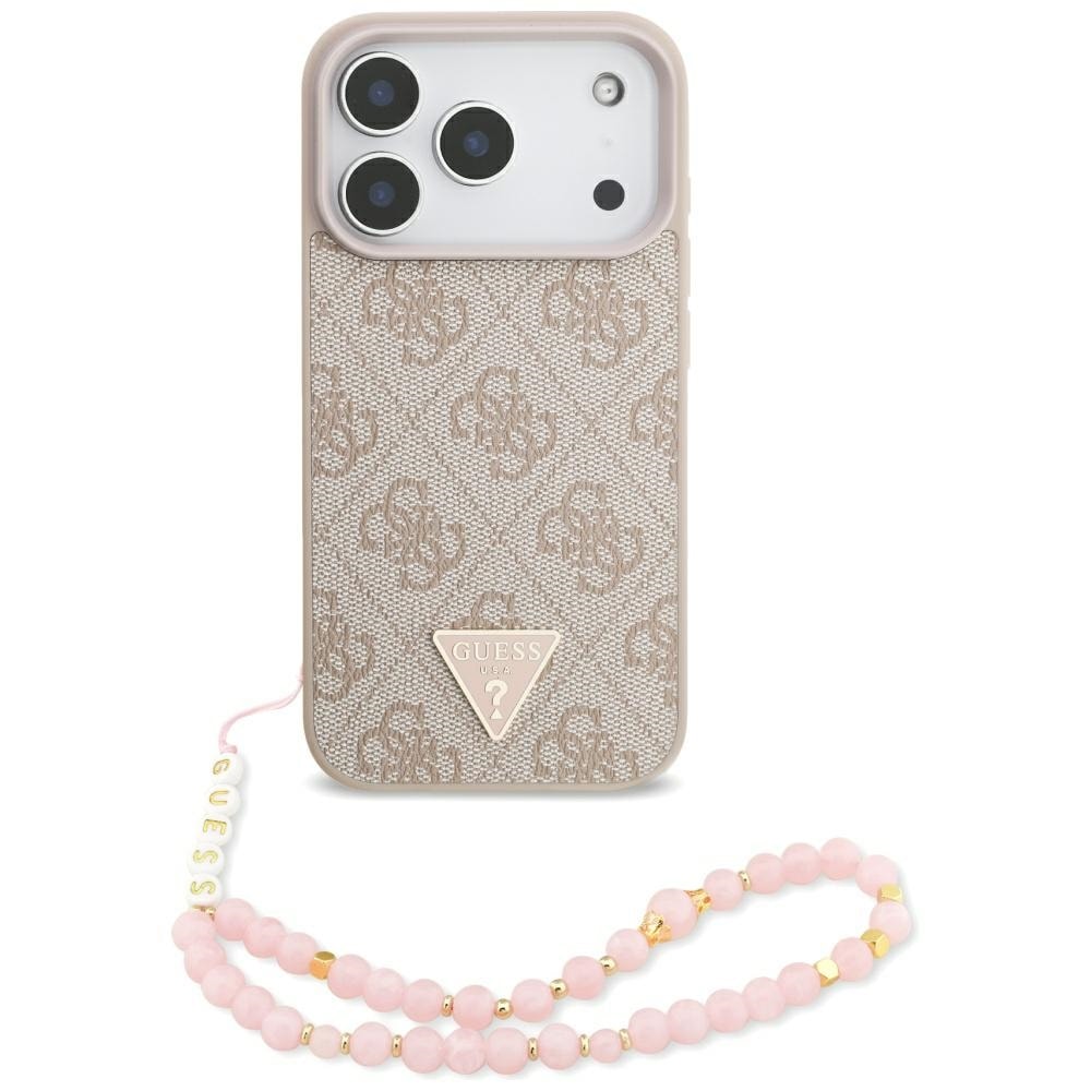 Guess 4G Strap Triangle Logo MagSafe-etui til iPhone 17 Pro - Pink