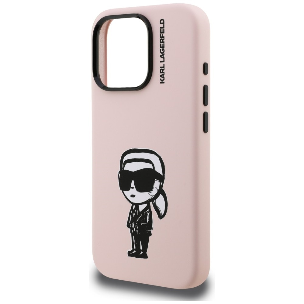Karl Lagerfeld Silikone Karl Sketch MagSafe-etui til iPhone 16 Pro Max - Pink