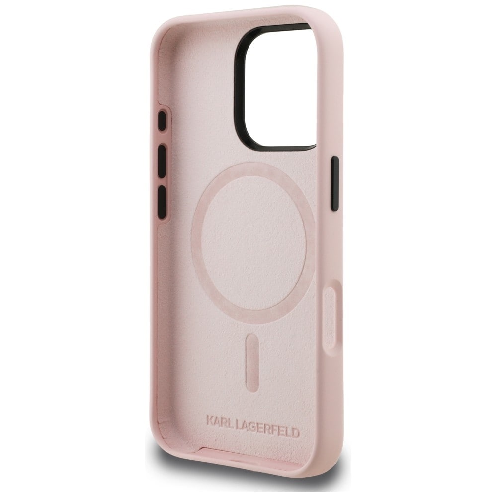 Karl Lagerfeld Silikone Karl Sketch MagSafe-etui til iPhone 16 Pro Max - Pink