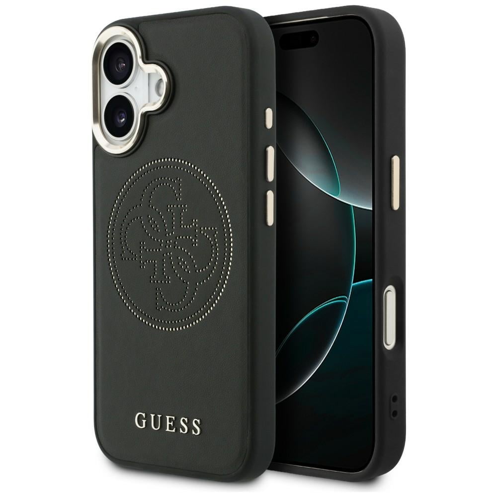 Guess Perforeret 4G MagSafe-etui til iPhone 17 - sort