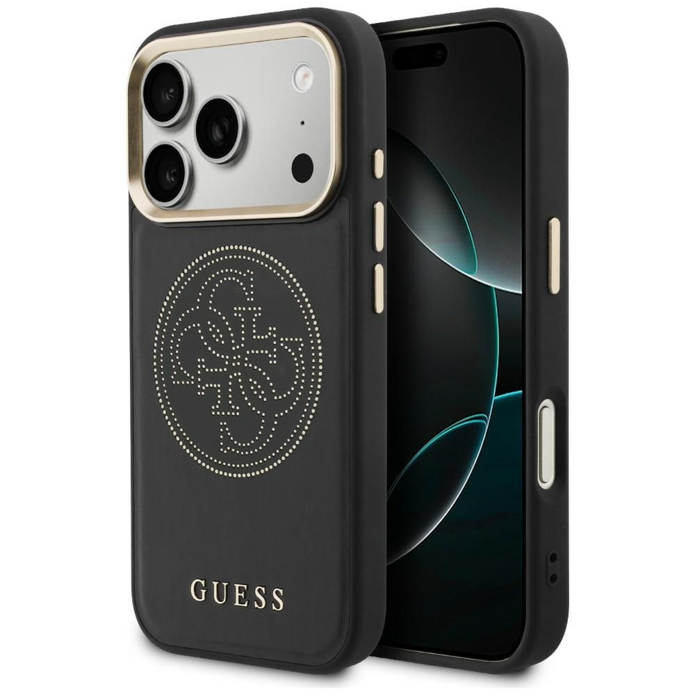 Guess Perforeret 4G MagSafe-etui til iPhone 17 Pro Max - sort