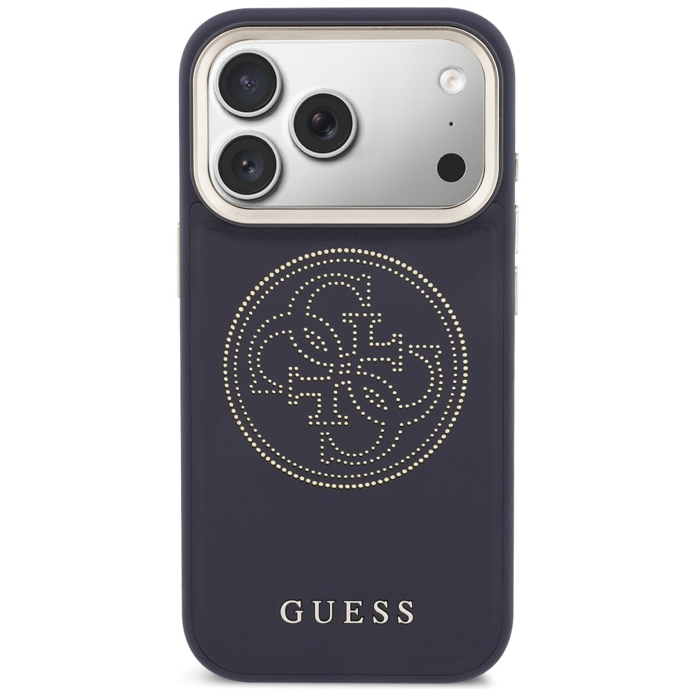 Guess Perforeret 4G MagSafe-etui til iPhone 17 Pro - blå