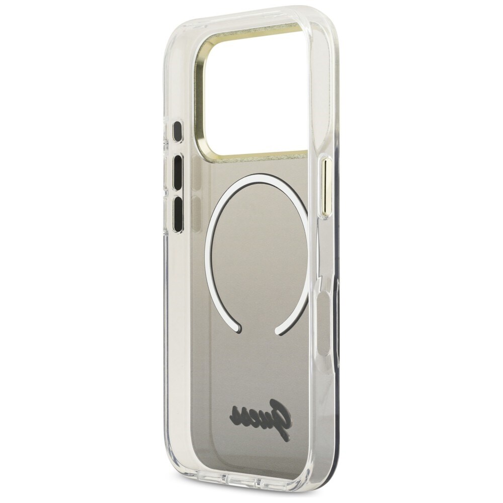 Guess IML Gradient Script Metal MagSafe-etui til iPhone 17 Pro Max - Sort