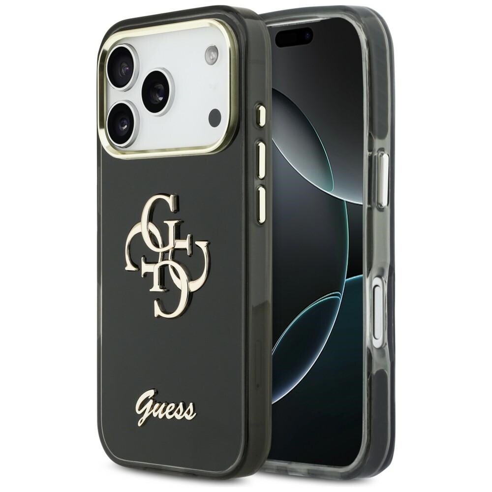 Guess IML 4G Script Metal-etui til iPhone 17 Pro - sort