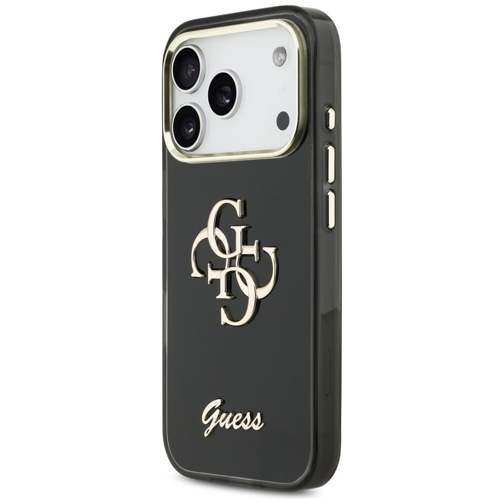 Guess IML 4G Script Metal-etui til iPhone 17 Pro - sort