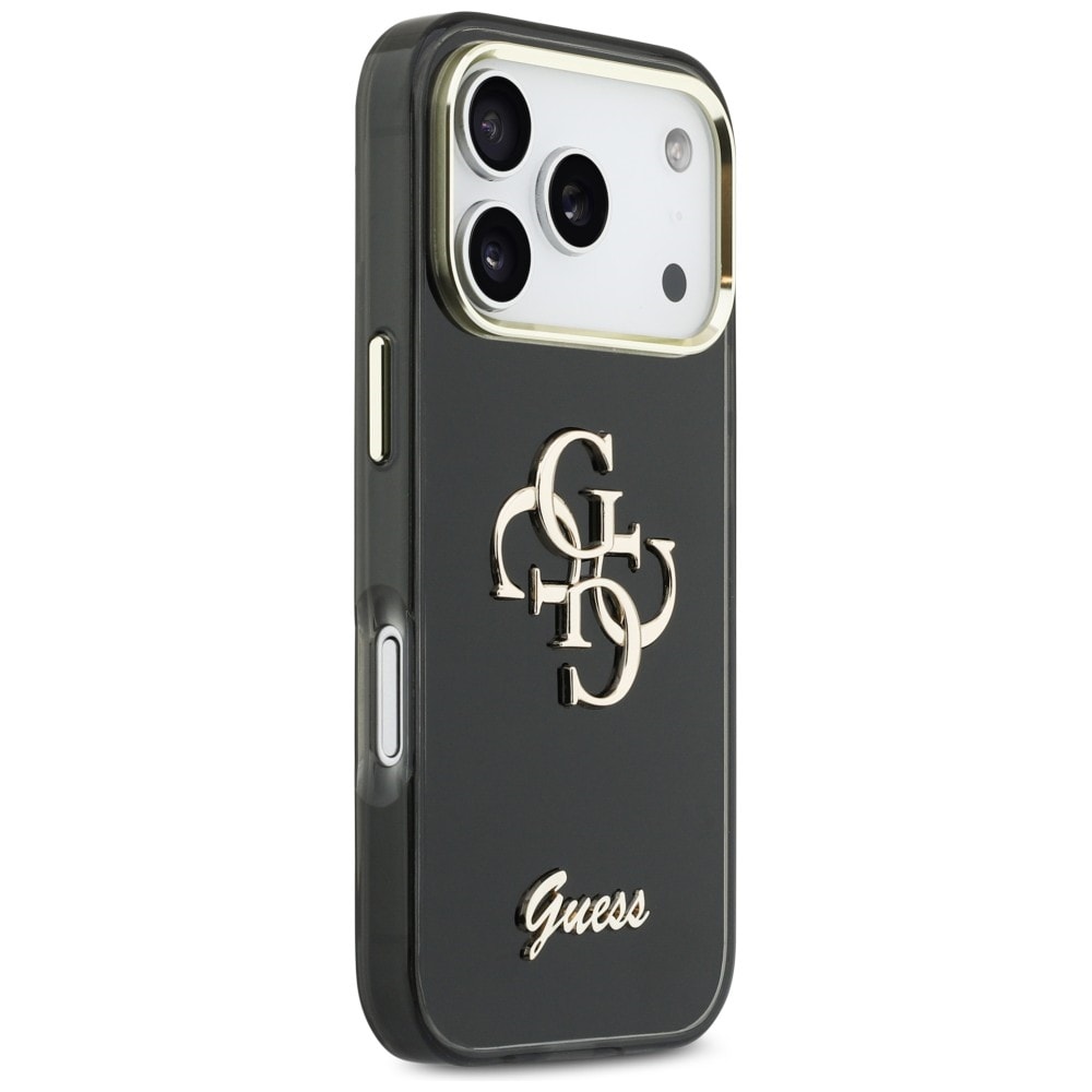 Guess IML 4G Script Metal-etui til iPhone 17 Pro - sort
