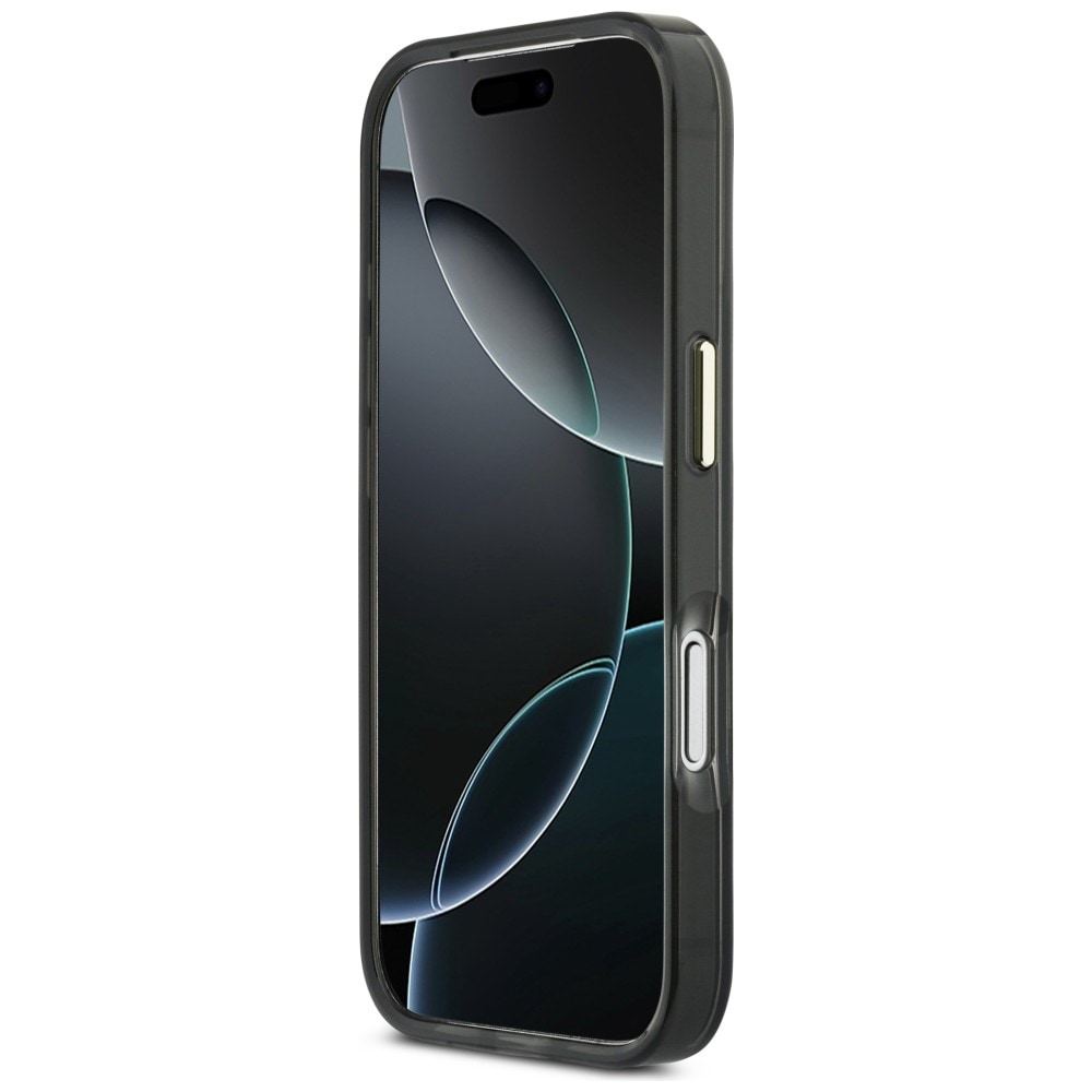 Guess IML 4G Script Metal-etui til iPhone 17 Pro - sort