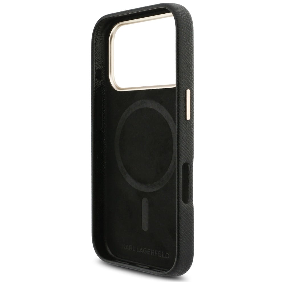 Karl Lagerfeld Karl Head Logo MagSafe-etui til iPhone 17 Pro - Sort
