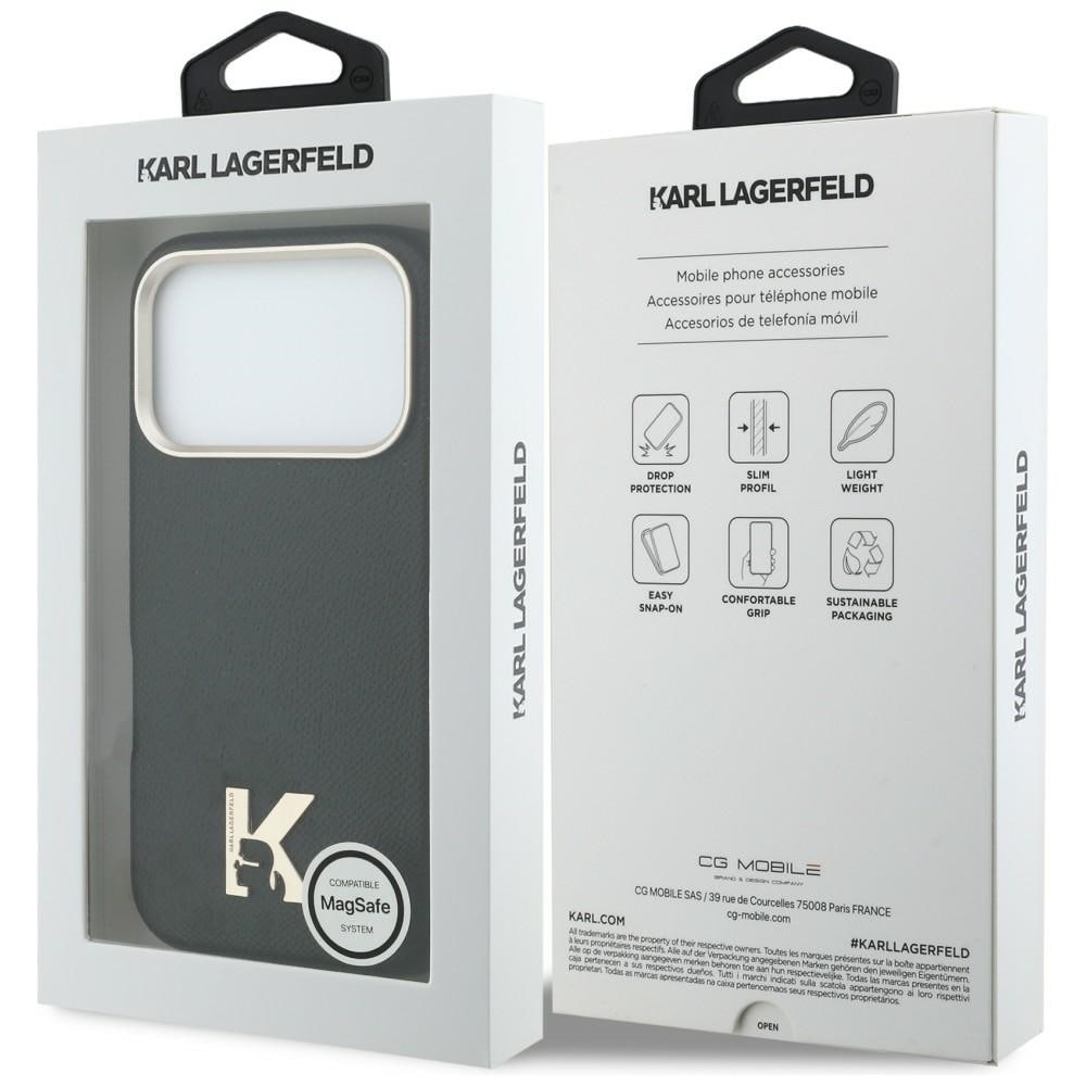 Karl Lagerfeld Karl Head Logo MagSafe-etui til iPhone 17 Pro - Sort