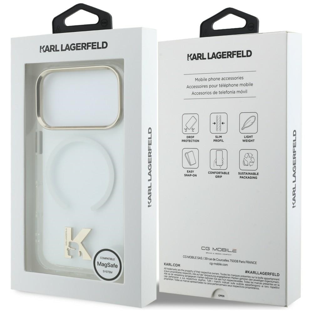 Karl Lagerfeld IML K Head Logo MagSafe-etui til iPhone 17 Pro - Klar