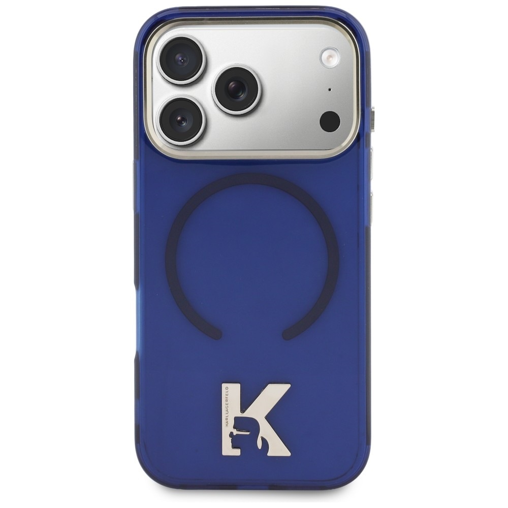 Karl Lagerfeld IML K Head Logo MagSafe-etui til iPhone 17 Pro - Blå