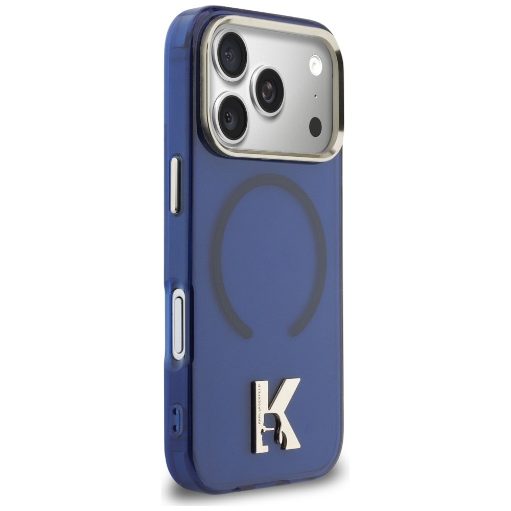 Karl Lagerfeld IML K Head Logo MagSafe-etui til iPhone 17 Pro - Blå