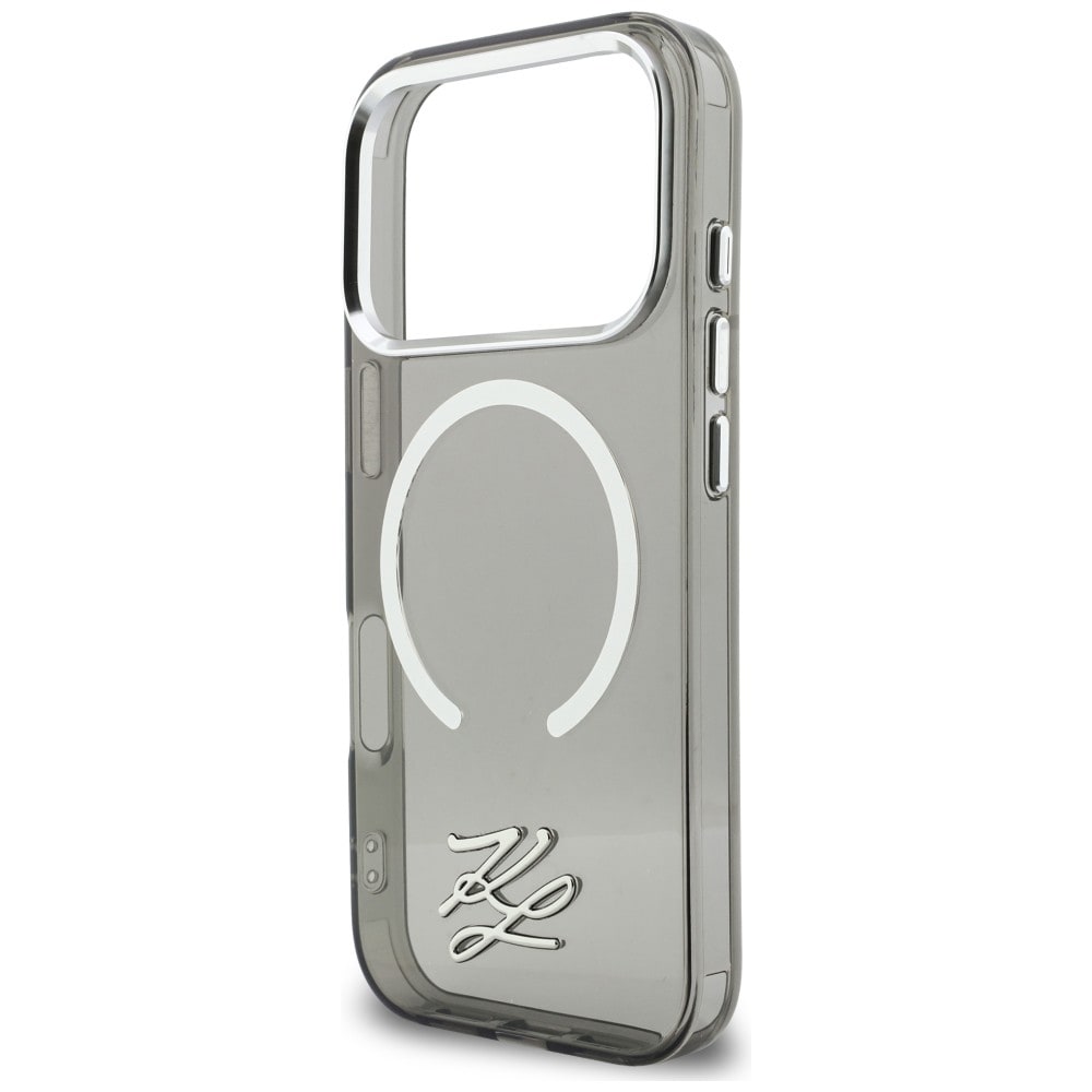 Karl Lagerfeld IML KL Script Logo MagSafe-etui til iPhone 17 Pro - Sort