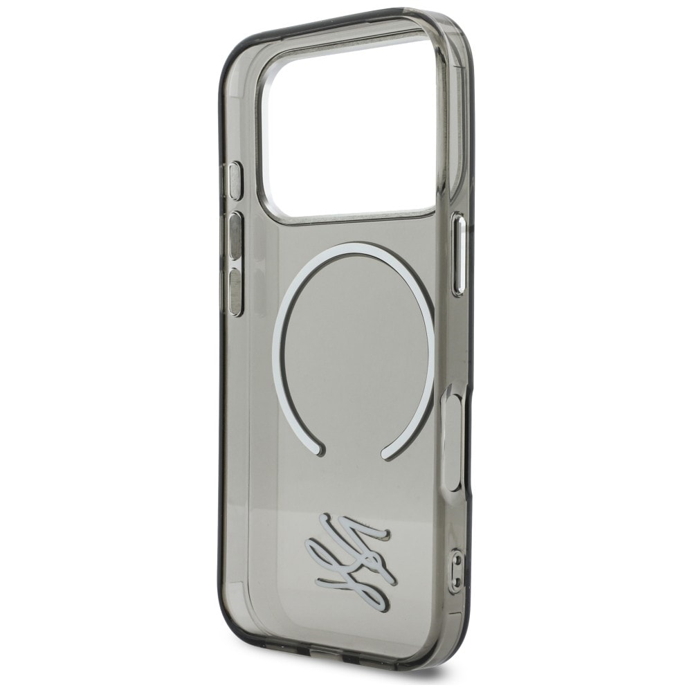Karl Lagerfeld IML KL Script Logo MagSafe-etui til iPhone 17 Pro - Sort