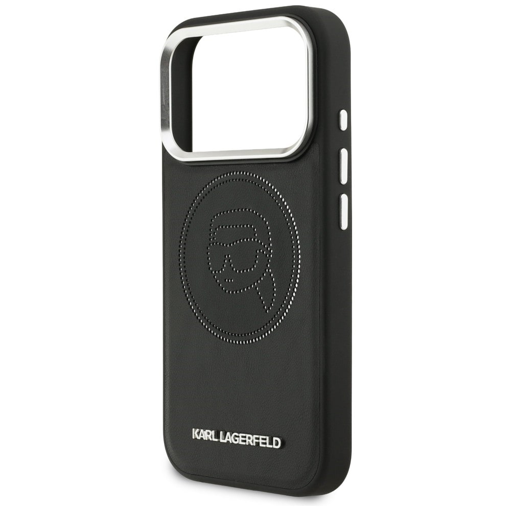 Karl Lagerfeld K Head Point Logo MagSafe-etui til iPhone 17 Pro - Sort