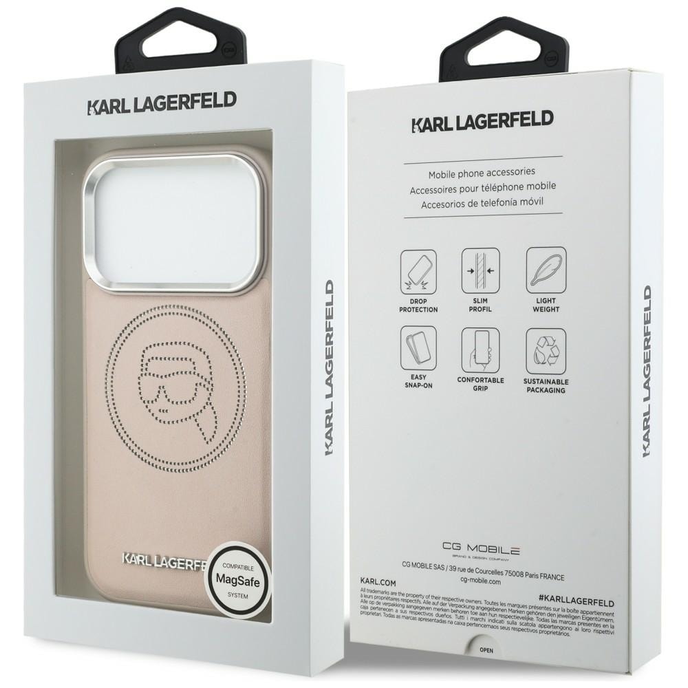 Karl Lagerfeld K Head Point Logo MagSafe-etui til iPhone 17 Pro - Pink