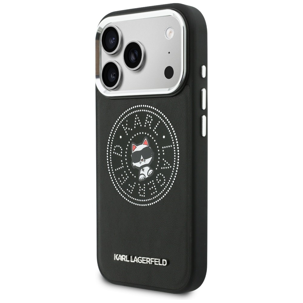 Karl Lagerfeld Point & Choupette Sketch MagSafe-etui til iPhone 17 Pro - Sort