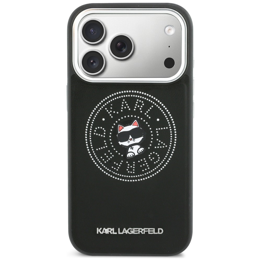 Karl Lagerfeld Point & Choupette Sketch MagSafe-etui til iPhone 17 Pro - Sort